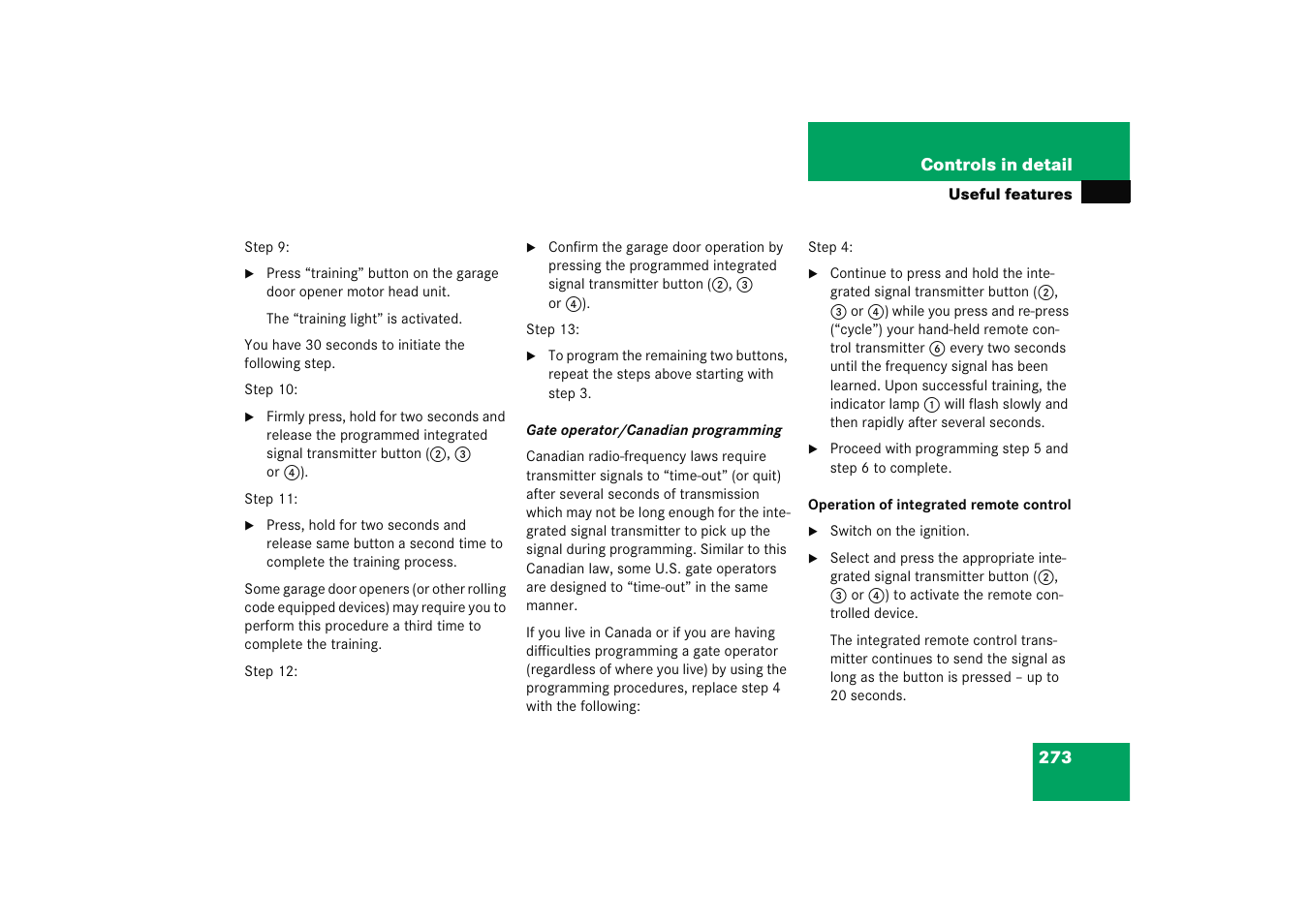 Mercedes-Benz 2005 C 230 Kompressor User Manual | Page 274 / 474