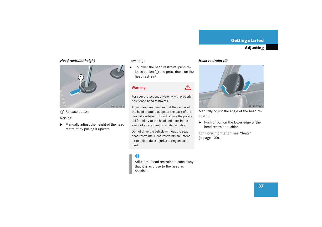Mercedes-Benz 2005 C 230 Kompressor User Manual | Page 38 / 474