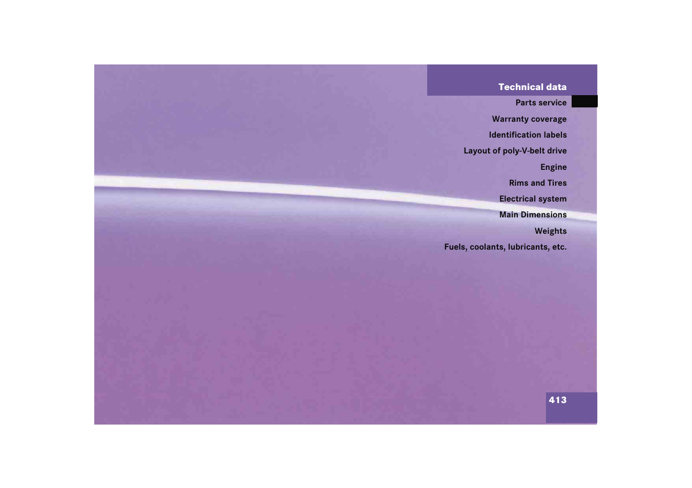 Technical data | Mercedes-Benz 2005 C 230 Kompressor User Manual | Page 414 / 474