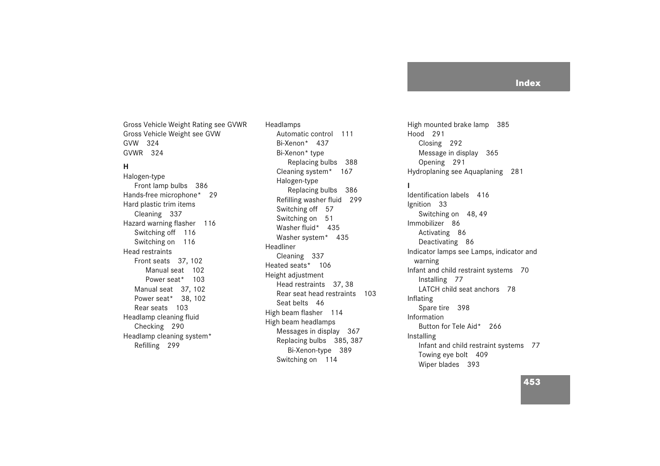 Mercedes-Benz 2005 C 230 Kompressor User Manual | Page 454 / 474