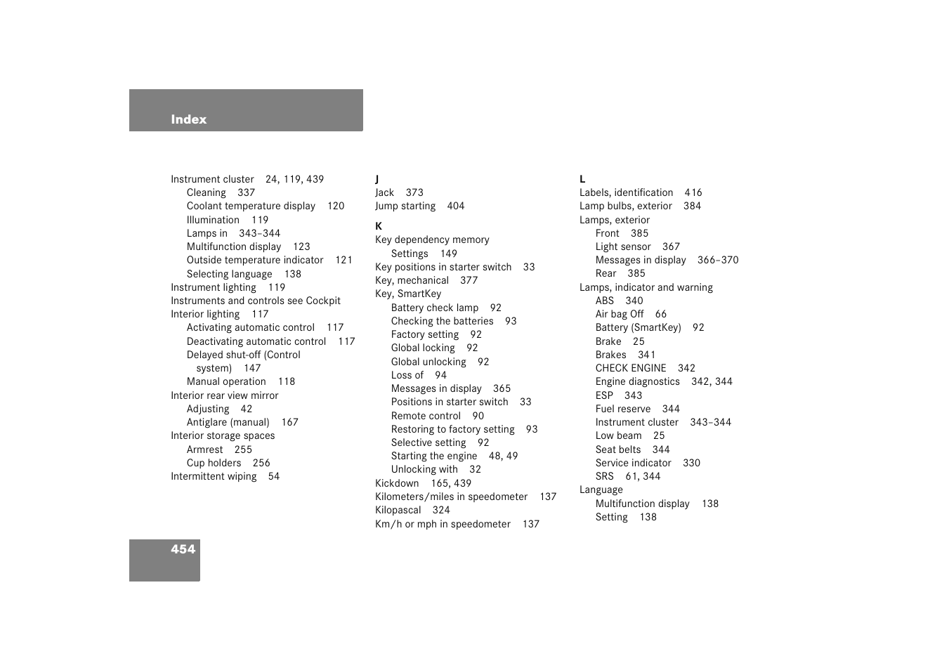 Mercedes-Benz 2005 C 230 Kompressor User Manual | Page 455 / 474