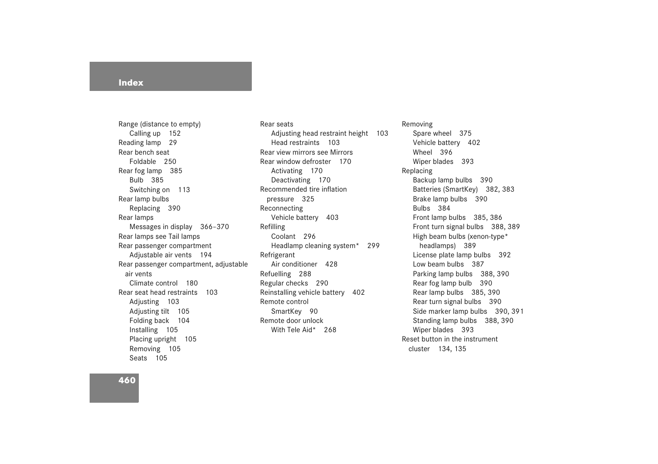 Mercedes-Benz 2005 C 230 Kompressor User Manual | Page 461 / 474