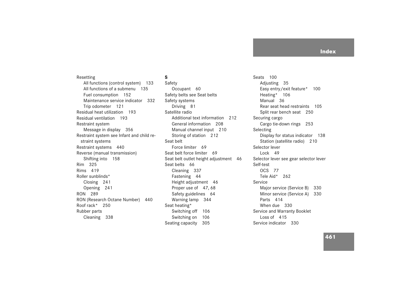 Mercedes-Benz 2005 C 230 Kompressor User Manual | Page 462 / 474