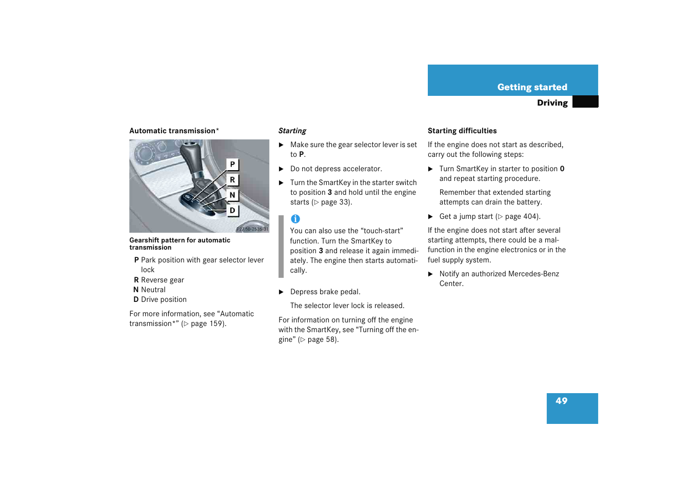 Mercedes-Benz 2005 C 230 Kompressor User Manual | Page 50 / 474