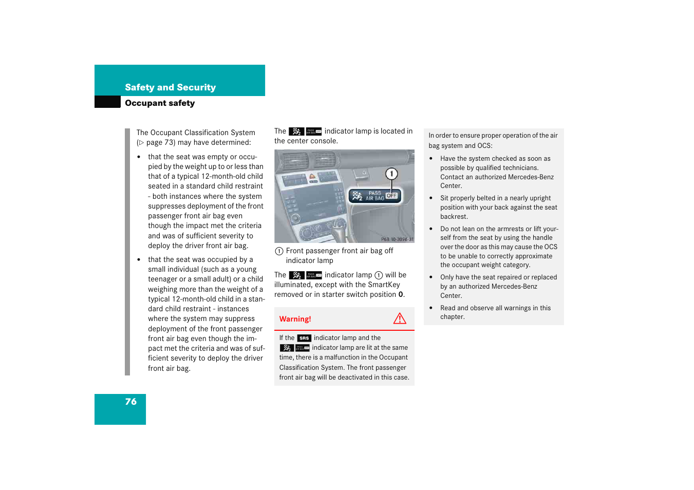 Mercedes-Benz 2005 C 230 Kompressor User Manual | Page 77 / 474