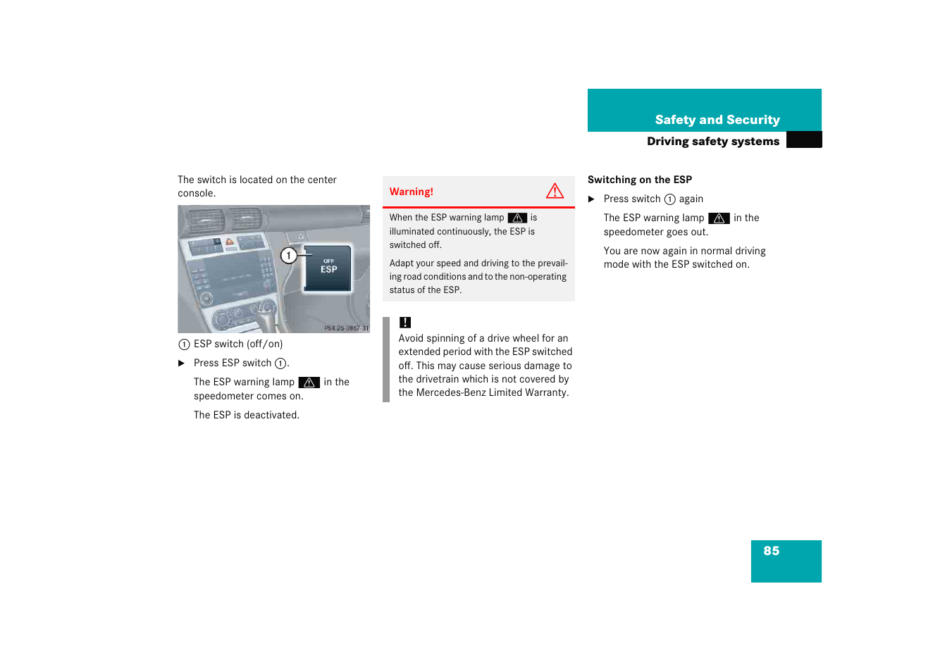Mercedes-Benz 2005 C 230 Kompressor User Manual | Page 86 / 474
