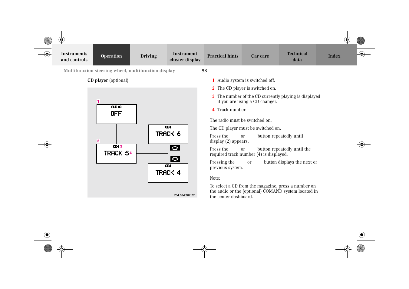 Cd player | Mercedes-Benz 2002 E 55 AMG User Manual | Page 101 / 350