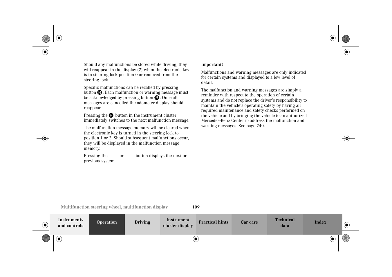 Mercedes-Benz 2002 E 55 AMG User Manual | Page 112 / 350
