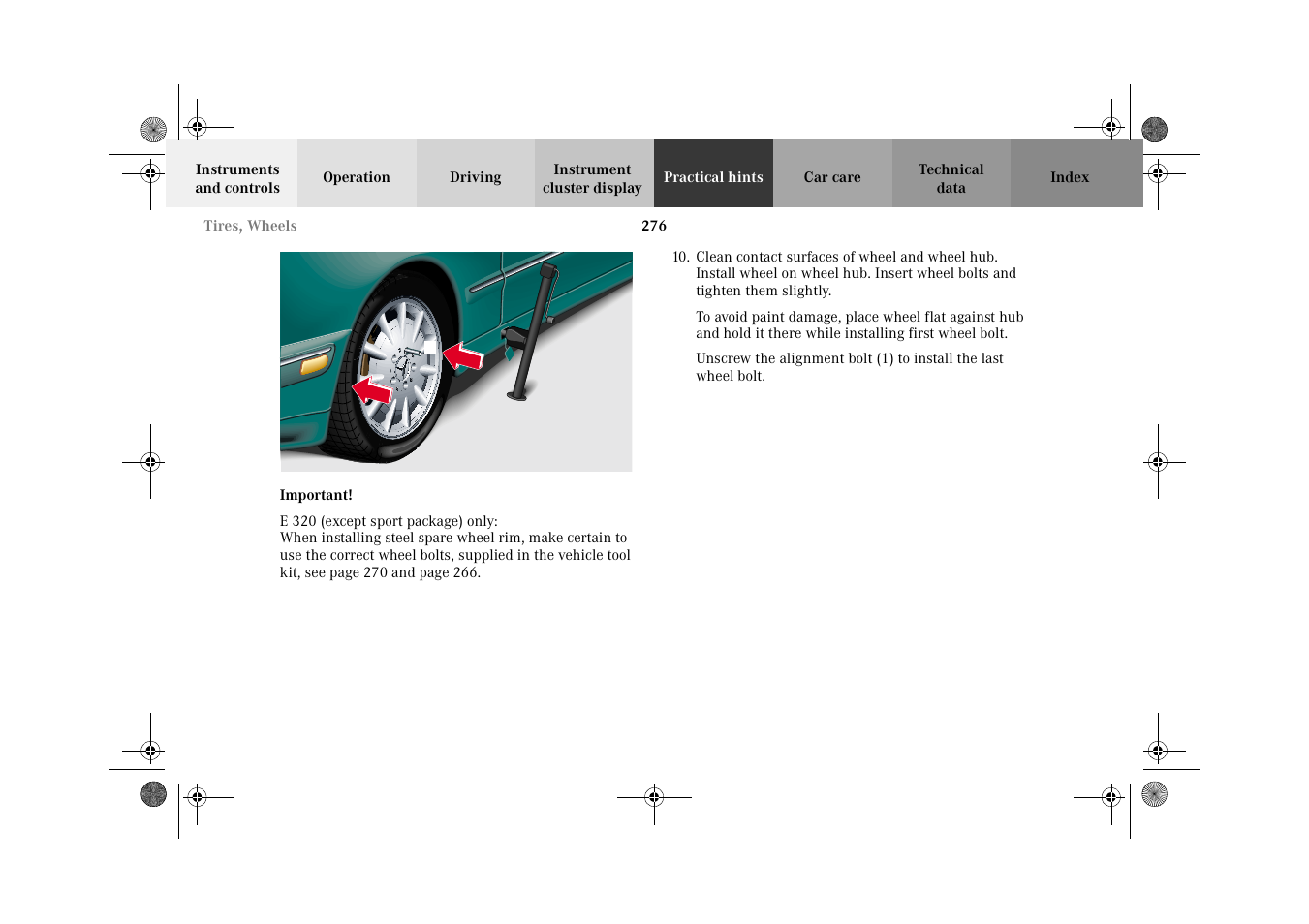 Mercedes-Benz 2002 E 55 AMG User Manual | Page 279 / 350