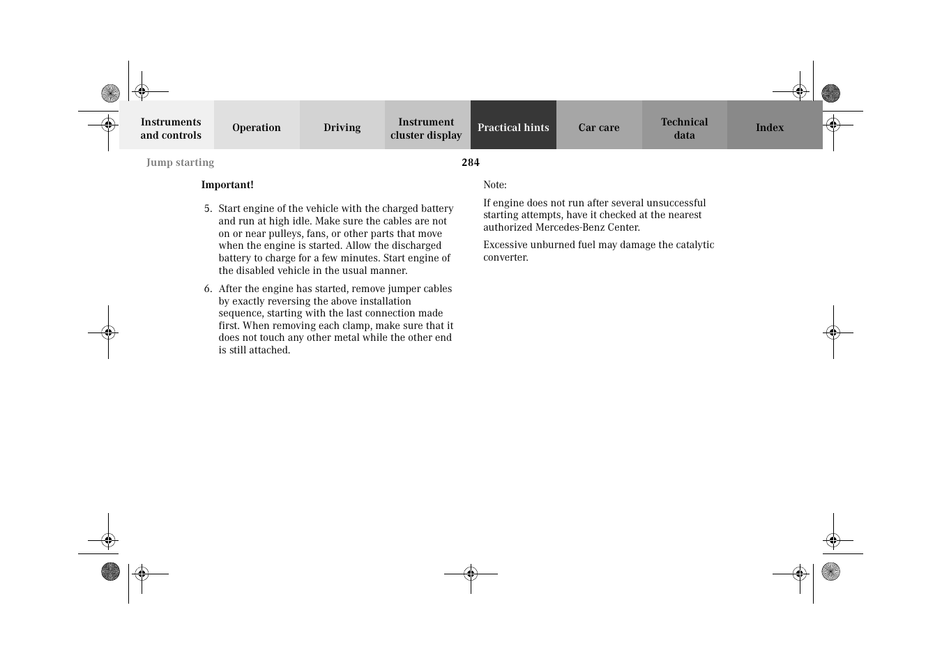 Mercedes-Benz 2002 E 55 AMG User Manual | Page 287 / 350