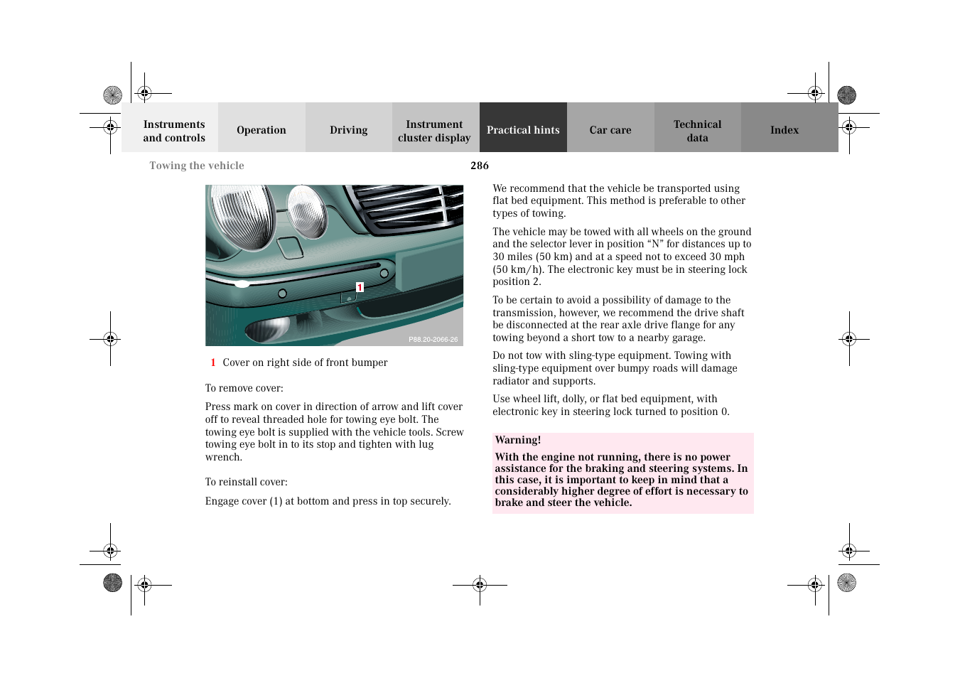 Mercedes-Benz 2002 E 55 AMG User Manual | Page 289 / 350