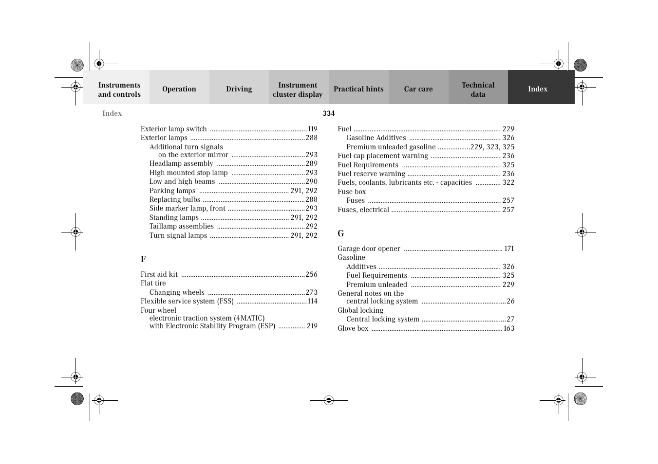 Mercedes-Benz 2002 E 55 AMG User Manual | Page 337 / 350