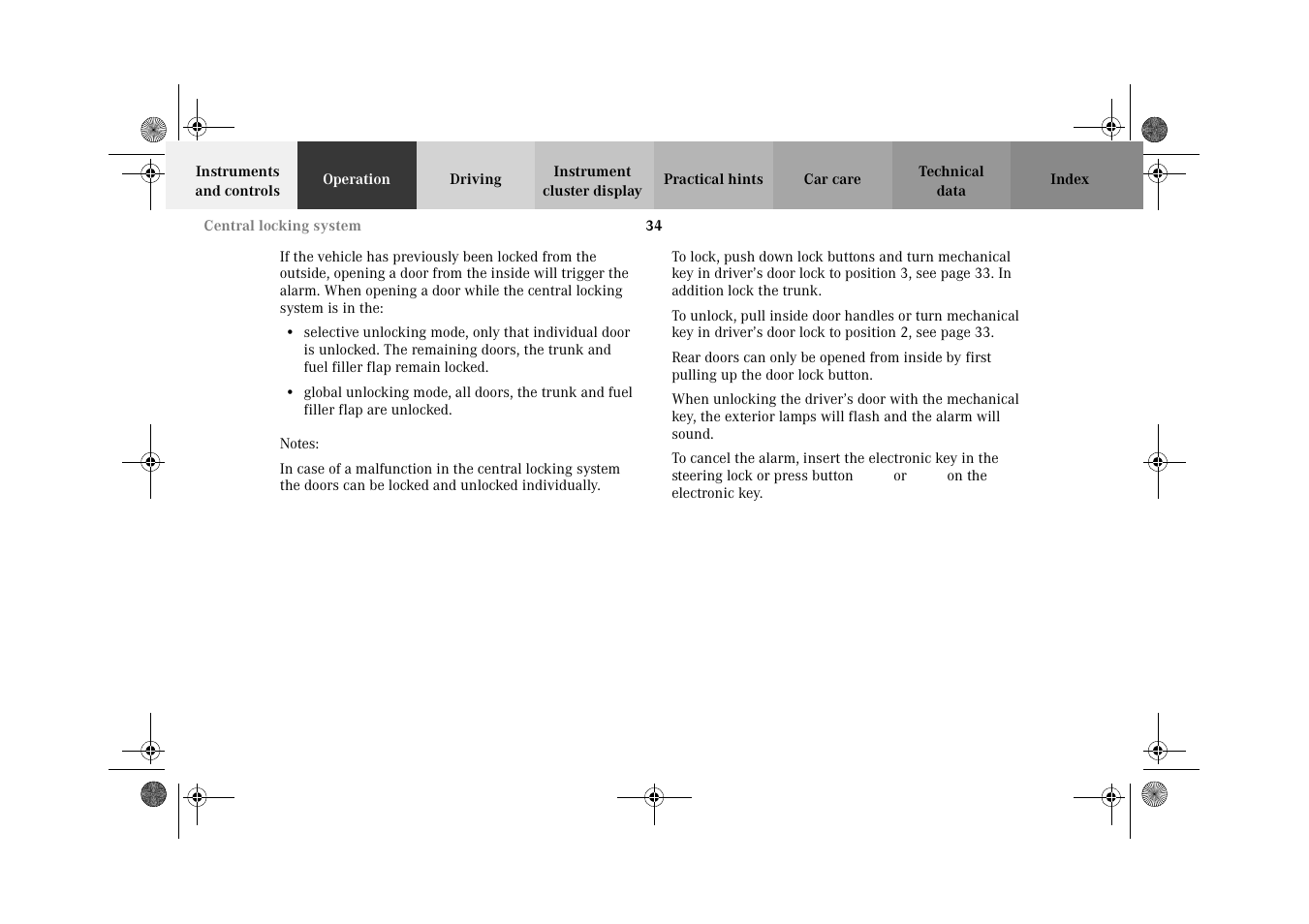 Mercedes-Benz 2002 E 55 AMG User Manual | Page 37 / 350