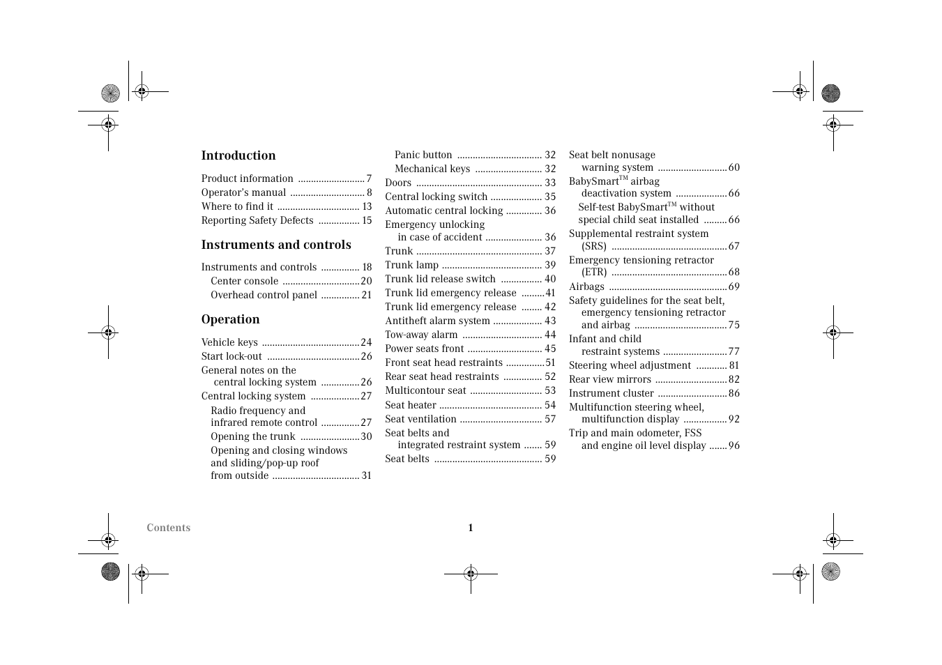 Mercedes-Benz 2002 E 55 AMG User Manual | Page 4 / 350