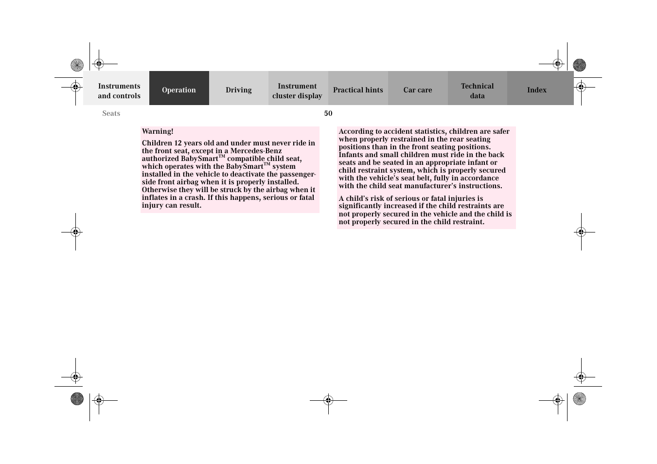 Mercedes-Benz 2002 E 55 AMG User Manual | Page 53 / 350