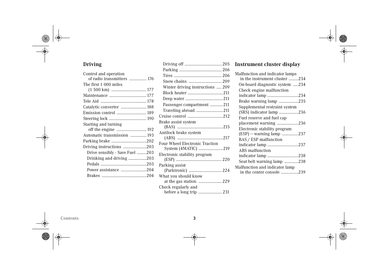 Mercedes-Benz 2002 E 55 AMG User Manual | Page 6 / 350