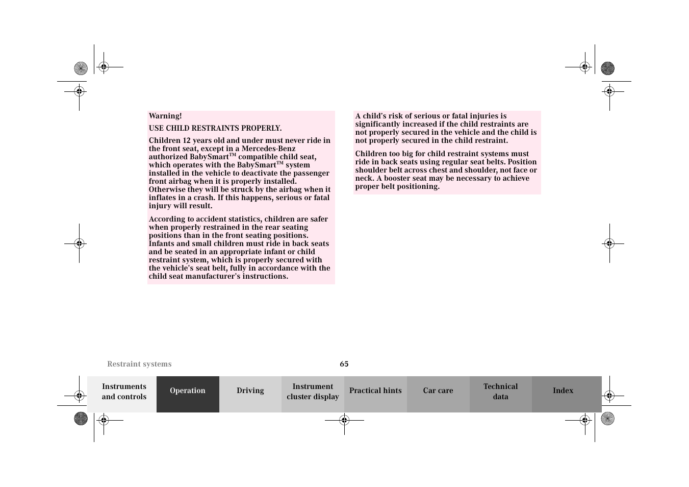 Mercedes-Benz 2002 E 55 AMG User Manual | Page 68 / 350