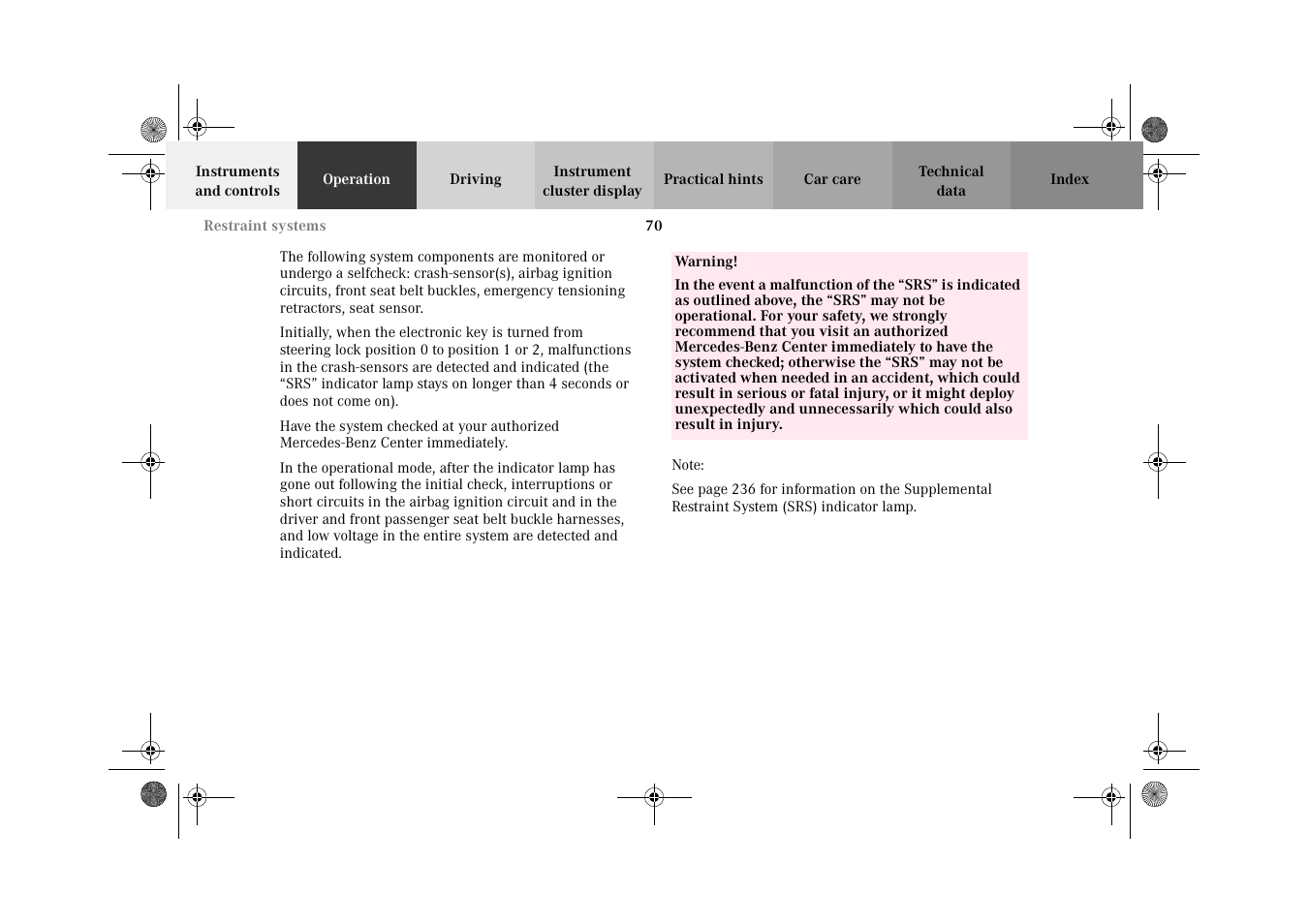 Mercedes-Benz 2002 E 55 AMG User Manual | Page 73 / 350