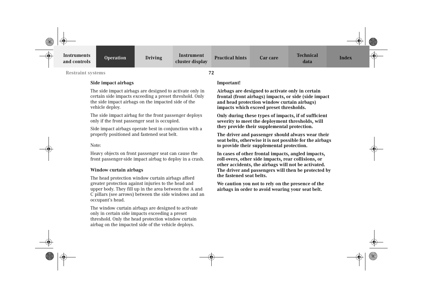 Mercedes-Benz 2002 E 55 AMG User Manual | Page 75 / 350