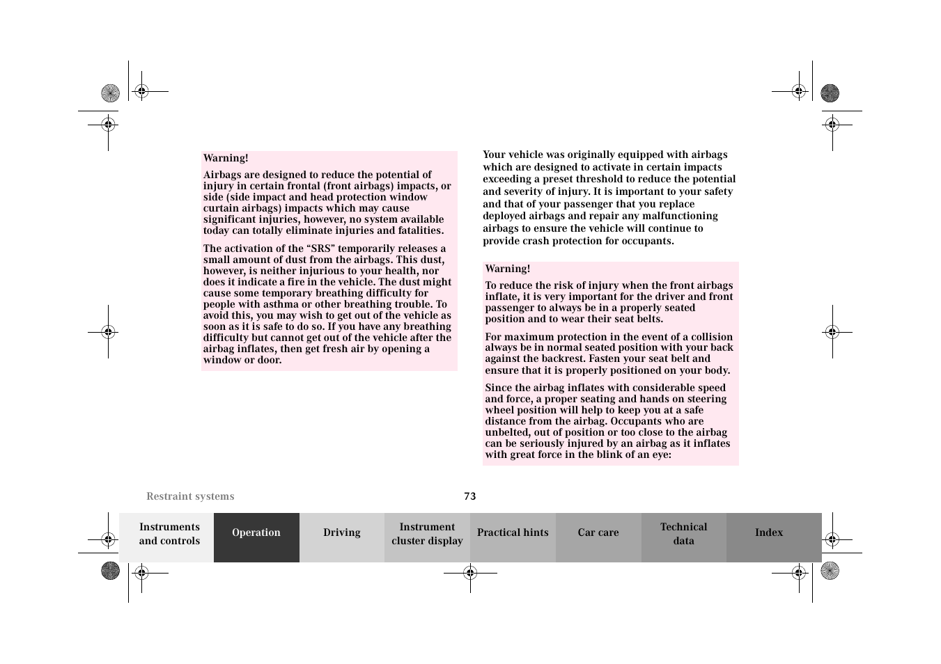 Mercedes-Benz 2002 E 55 AMG User Manual | Page 76 / 350