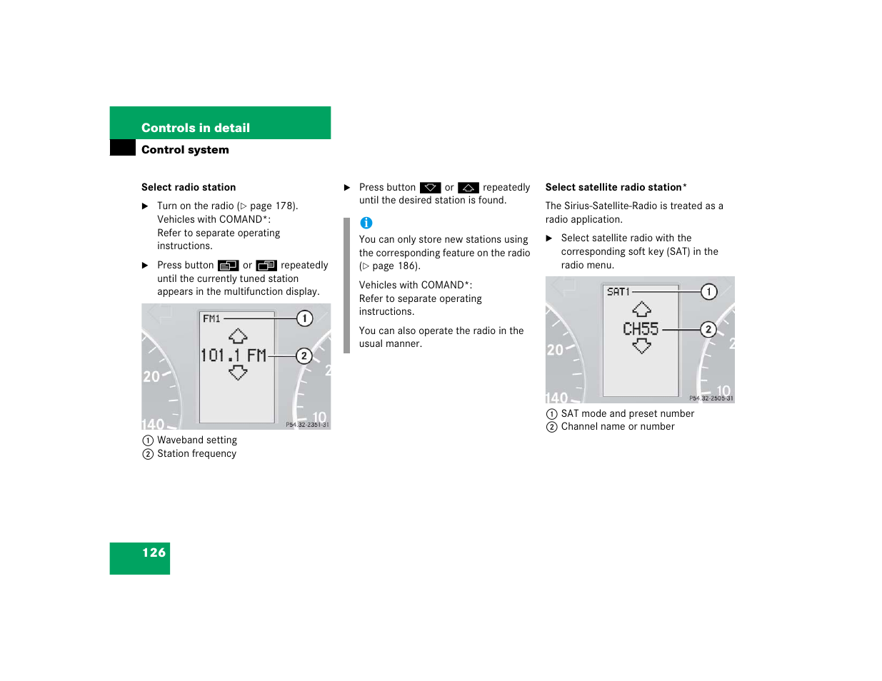 Mercedes-Benz 2005 C 240 4MATIC User Manual | Page 128 / 426