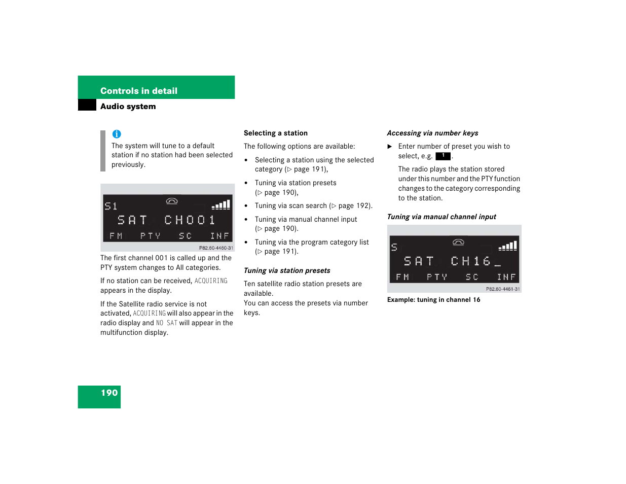 Mercedes-Benz 2005 C 240 4MATIC User Manual | Page 192 / 426