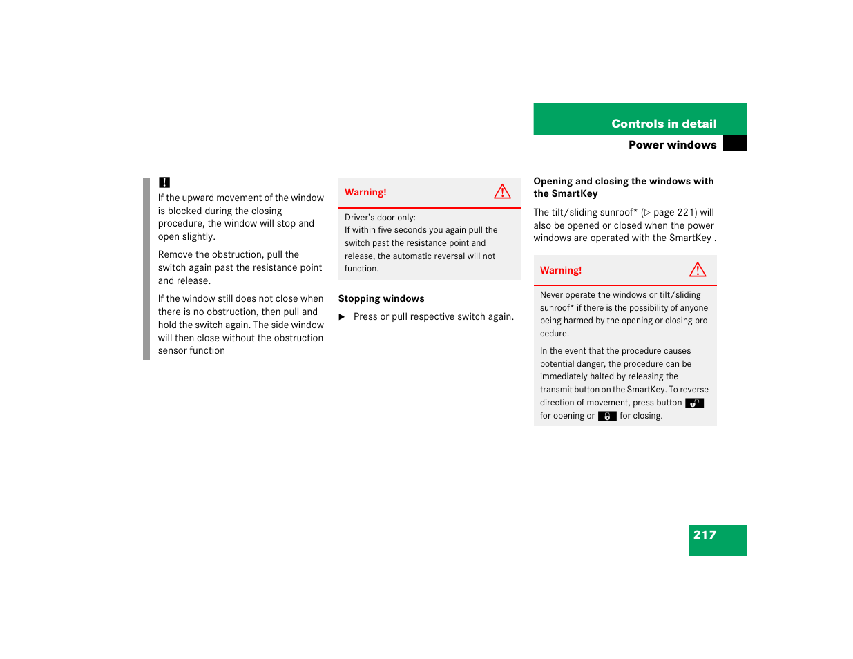 Mercedes-Benz 2005 C 240 4MATIC User Manual | Page 219 / 426