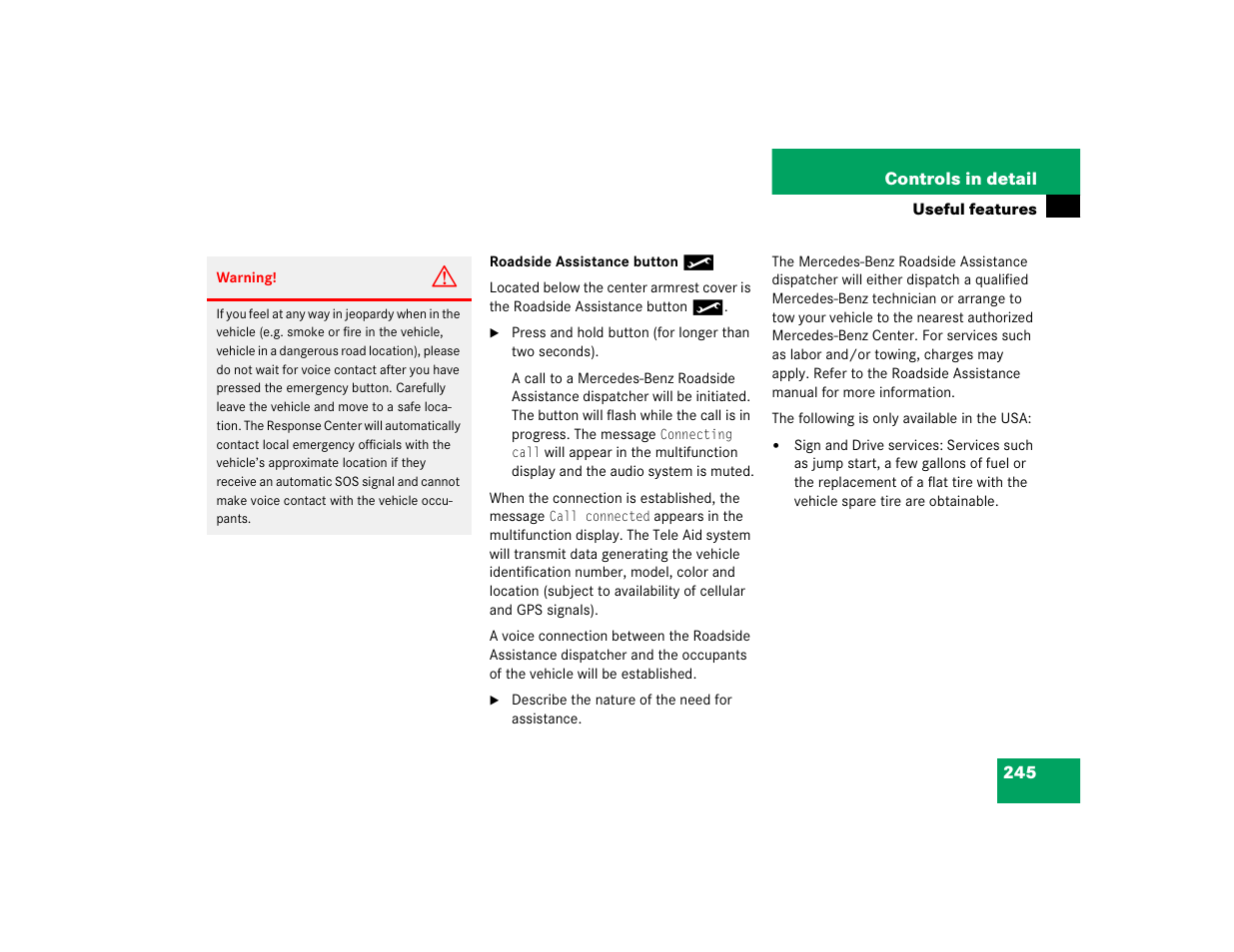Mercedes-Benz 2005 C 240 4MATIC User Manual | Page 247 / 426