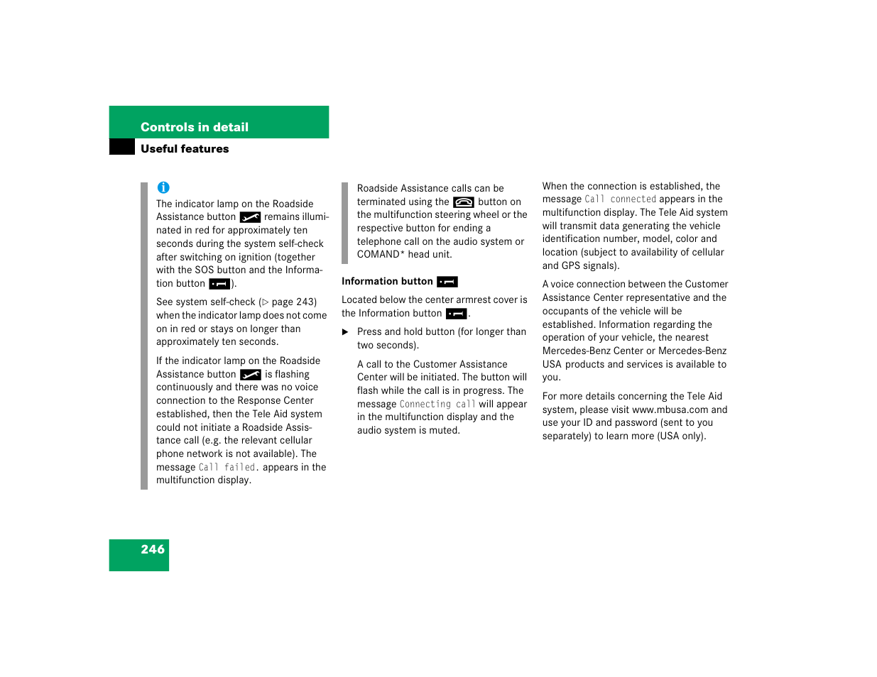 Mercedes-Benz 2005 C 240 4MATIC User Manual | Page 248 / 426