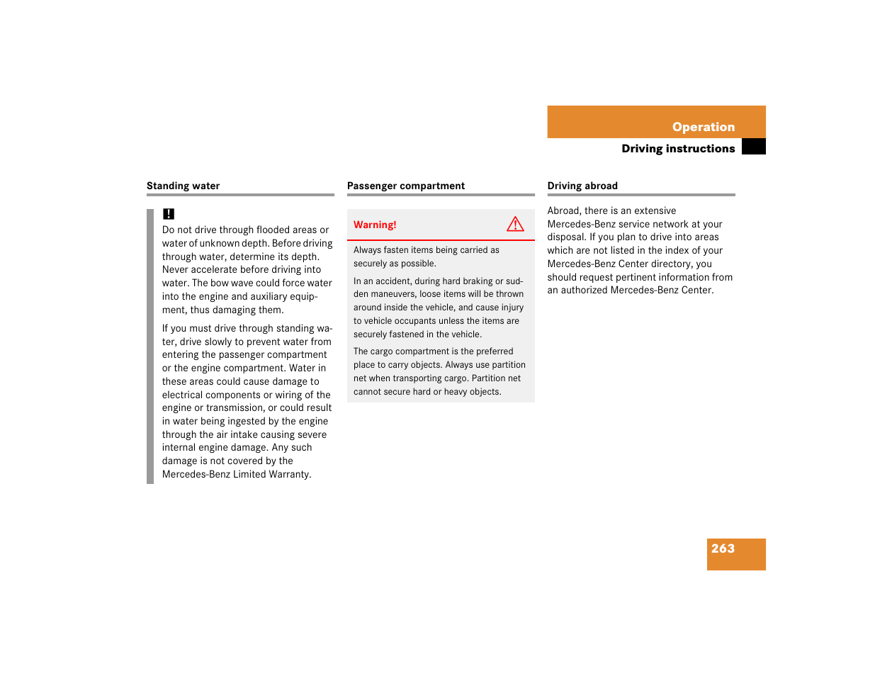 Mercedes-Benz 2005 C 240 4MATIC User Manual | Page 265 / 426