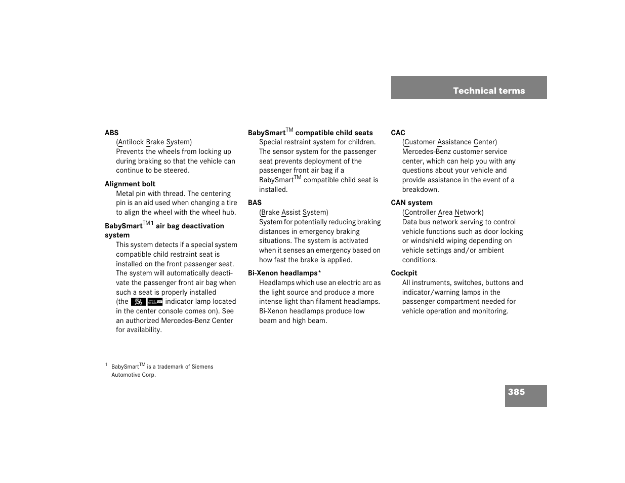 Mercedes-Benz 2005 C 240 4MATIC User Manual | Page 387 / 426