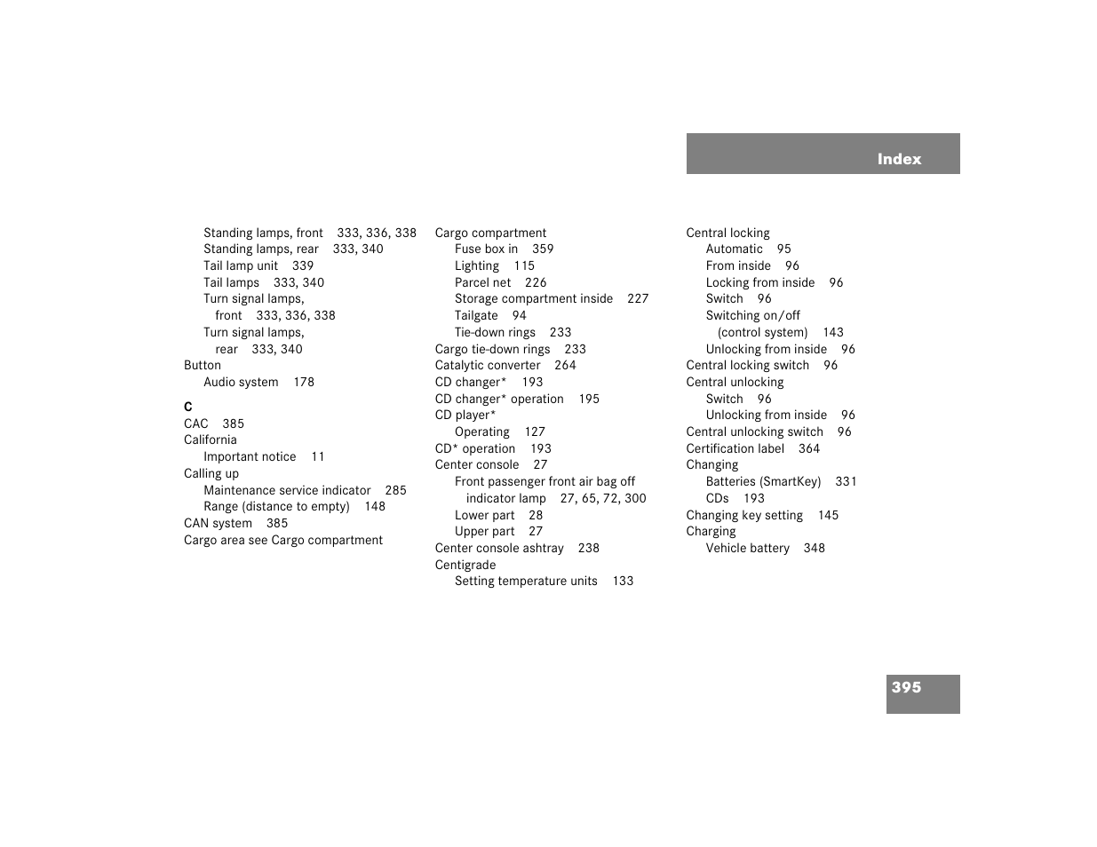 Mercedes-Benz 2005 C 240 4MATIC User Manual | Page 397 / 426