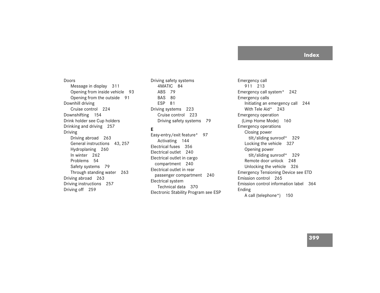Mercedes-Benz 2005 C 240 4MATIC User Manual | Page 401 / 426