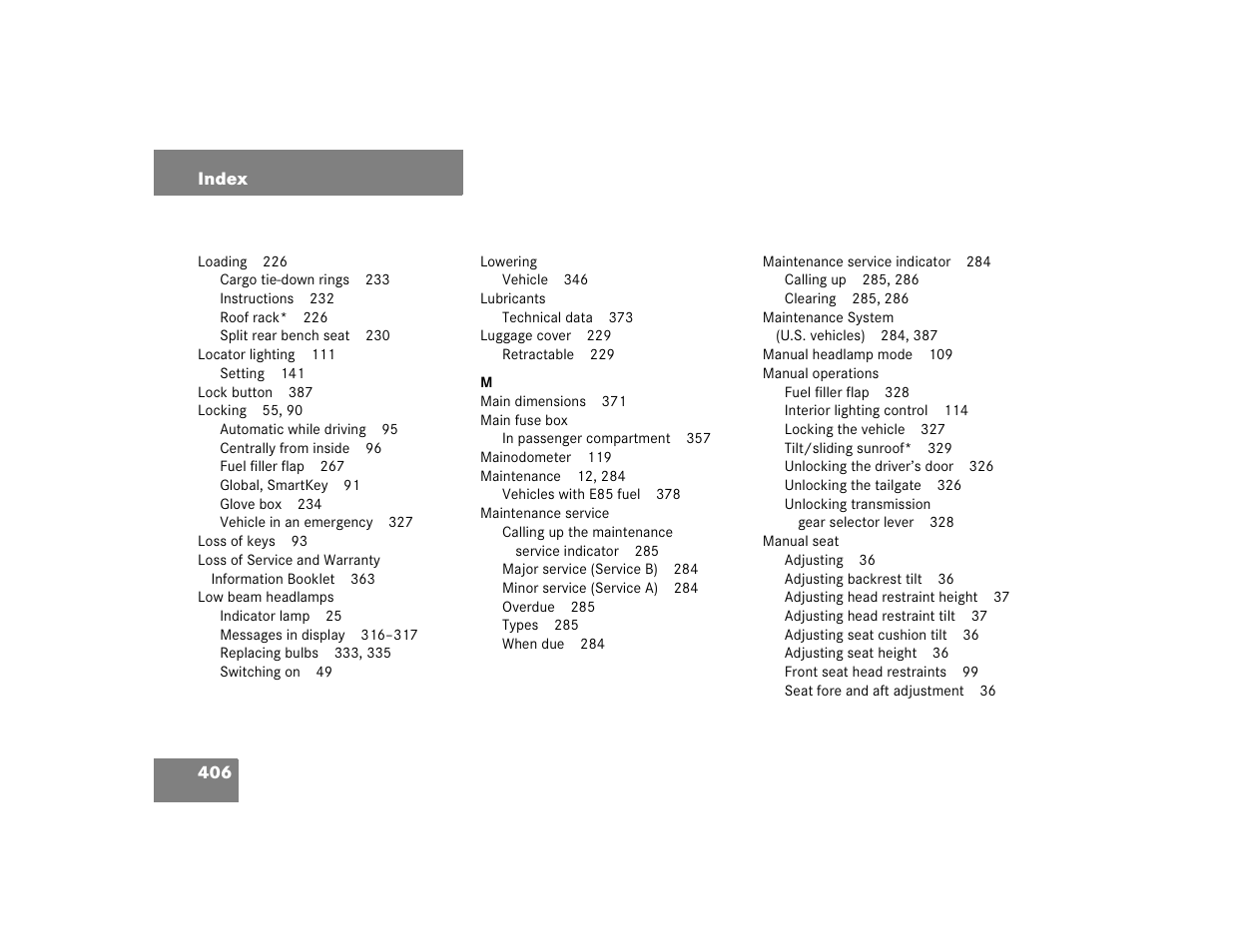 Mercedes-Benz 2005 C 240 4MATIC User Manual | Page 408 / 426