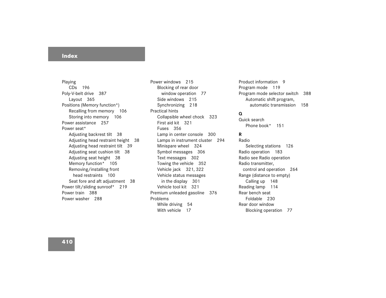 Mercedes-Benz 2005 C 240 4MATIC User Manual | Page 412 / 426