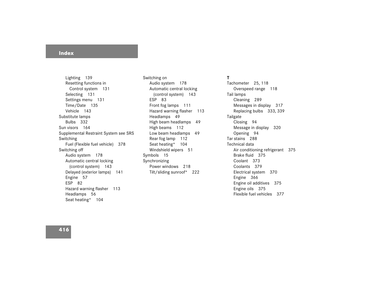 Mercedes-Benz 2005 C 240 4MATIC User Manual | Page 418 / 426