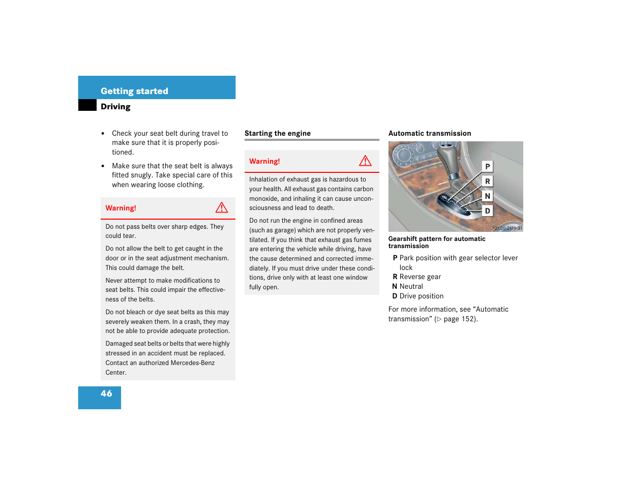 Mercedes-Benz 2005 C 240 4MATIC User Manual | Page 48 / 426
