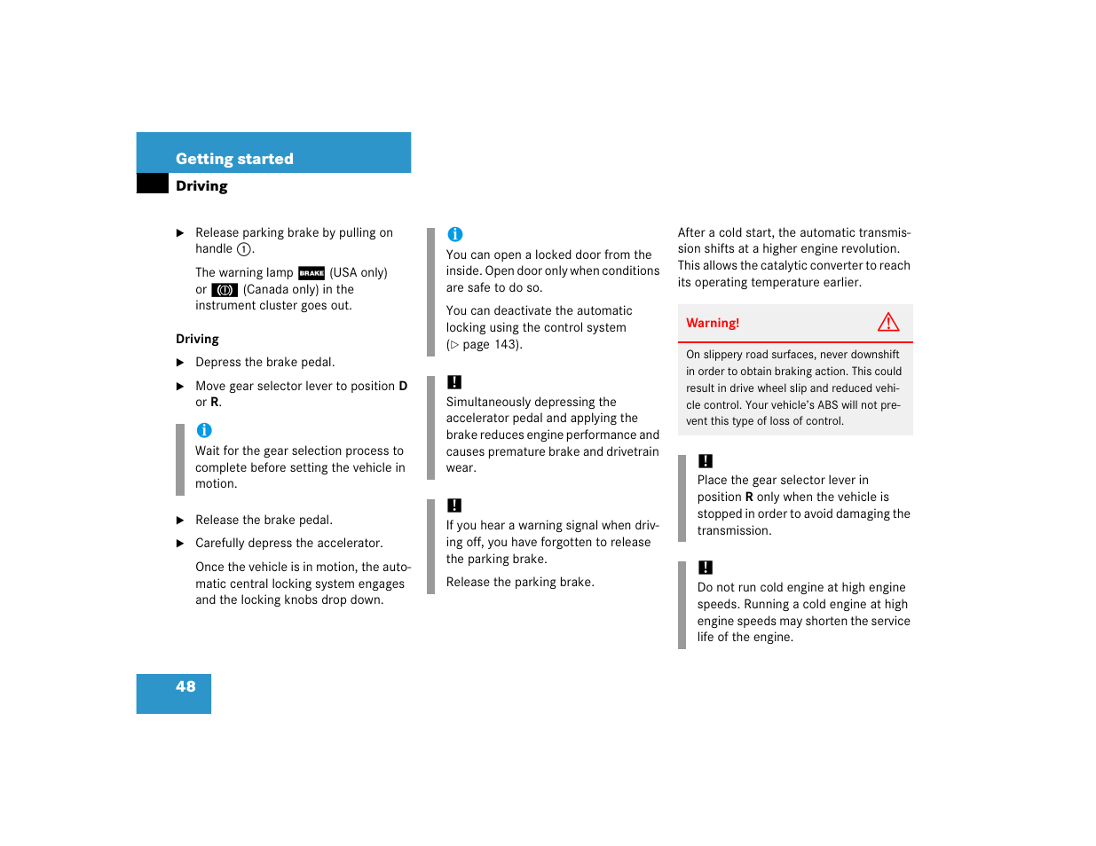 Mercedes-Benz 2005 C 240 4MATIC User Manual | Page 50 / 426