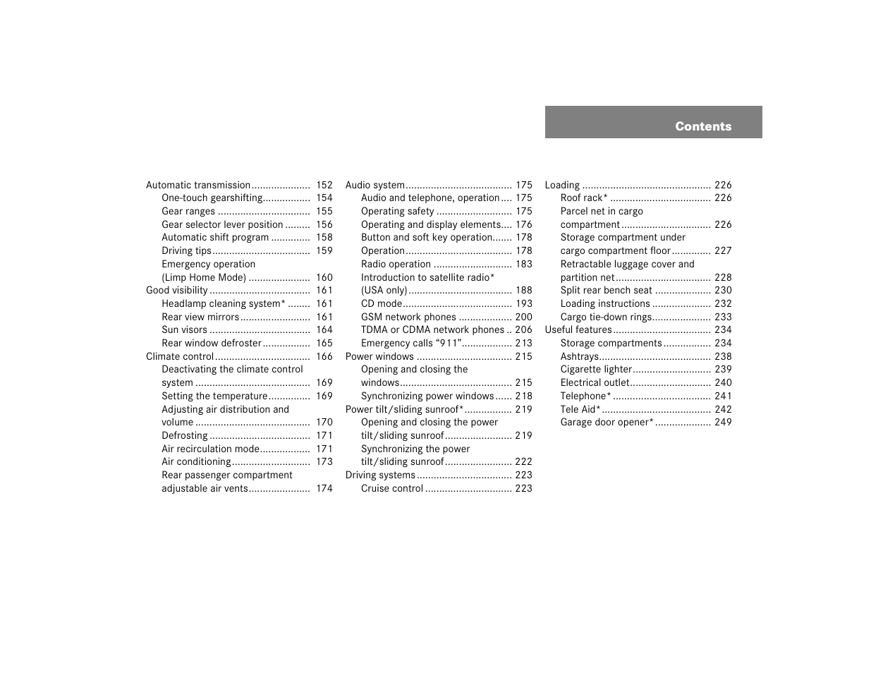 Mercedes-Benz 2005 C 240 4MATIC User Manual | Page 7 / 426