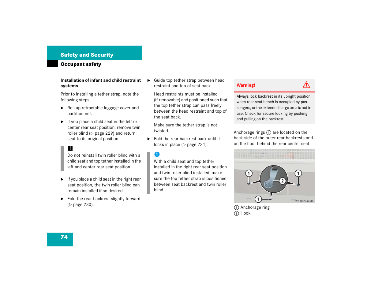 Mercedes-Benz 2005 C 240 4MATIC User Manual | Page 76 / 426