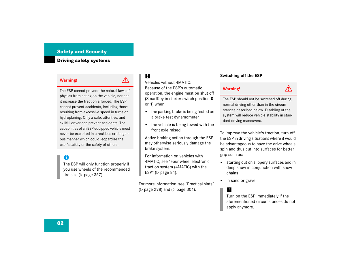 Mercedes-Benz 2005 C 240 4MATIC User Manual | Page 84 / 426