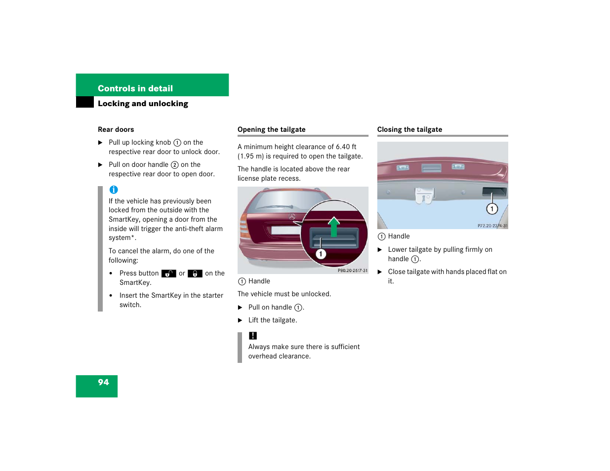 Mercedes-Benz 2005 C 240 4MATIC User Manual | Page 96 / 426