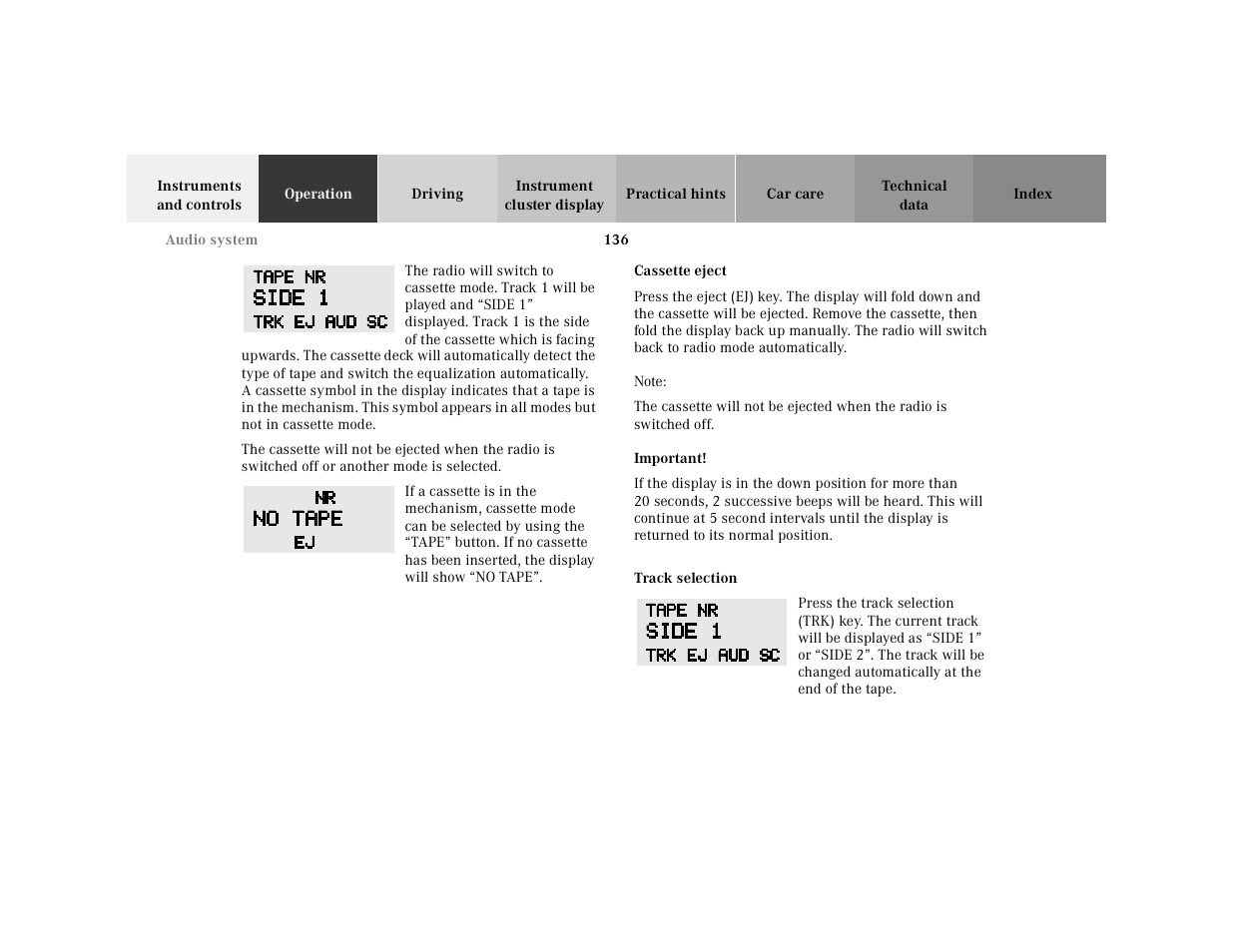 Mercedes-Benz 2001 CLK-Class Cabriolet User Manual | Page 139 / 341