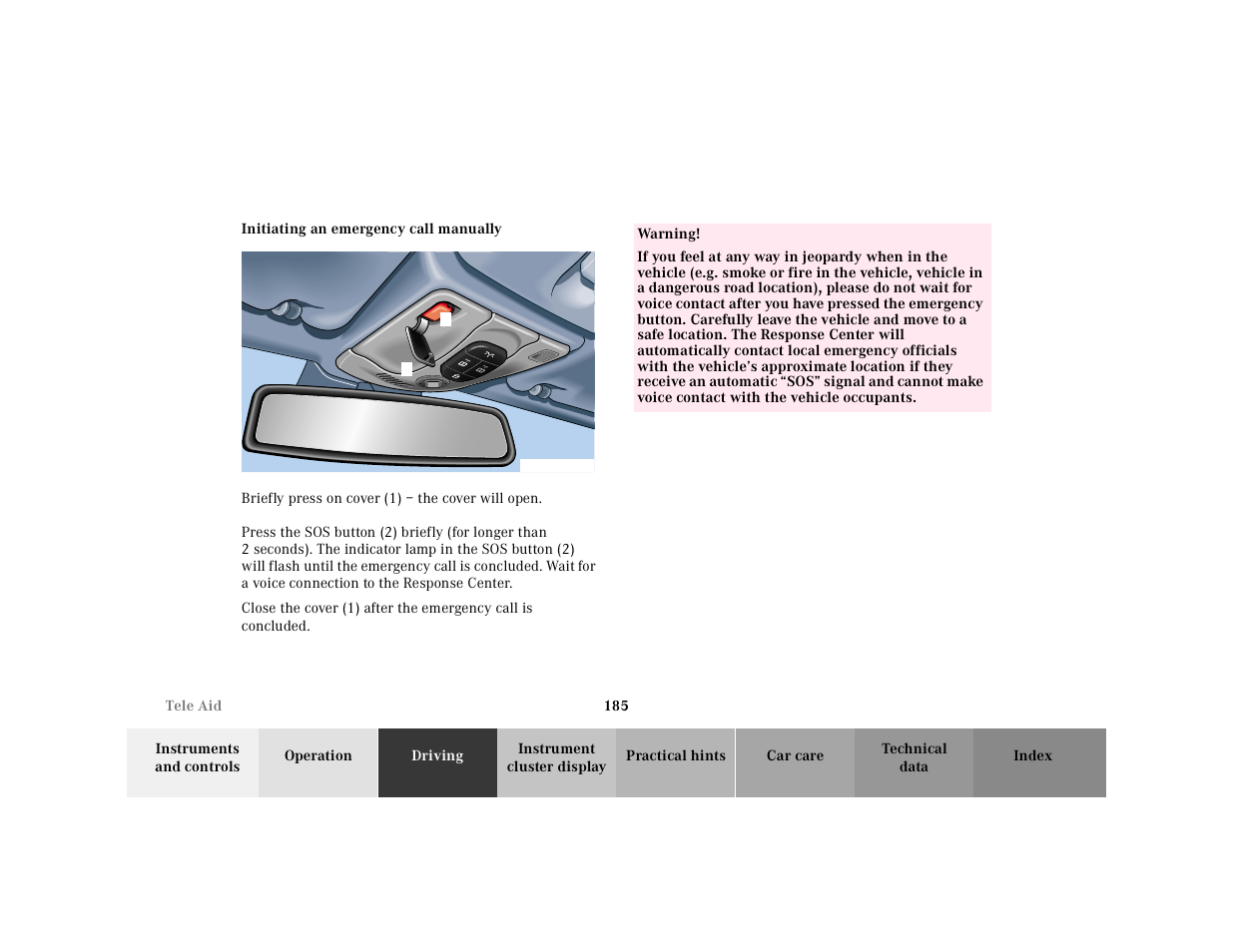 Mercedes-Benz 2001 CLK-Class Cabriolet User Manual | Page 188 / 341