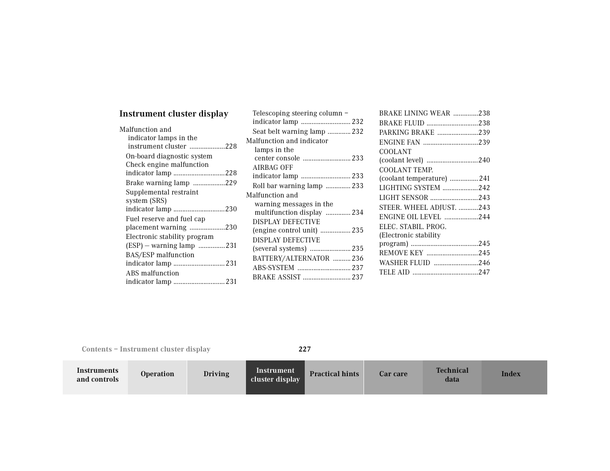 Mercedes-Benz 2001 CLK-Class Cabriolet User Manual | Page 230 / 341