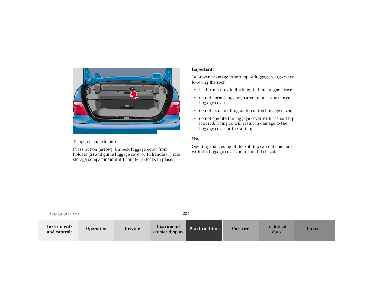 Mercedes-Benz 2001 CLK-Class Cabriolet User Manual | Page 254 / 341