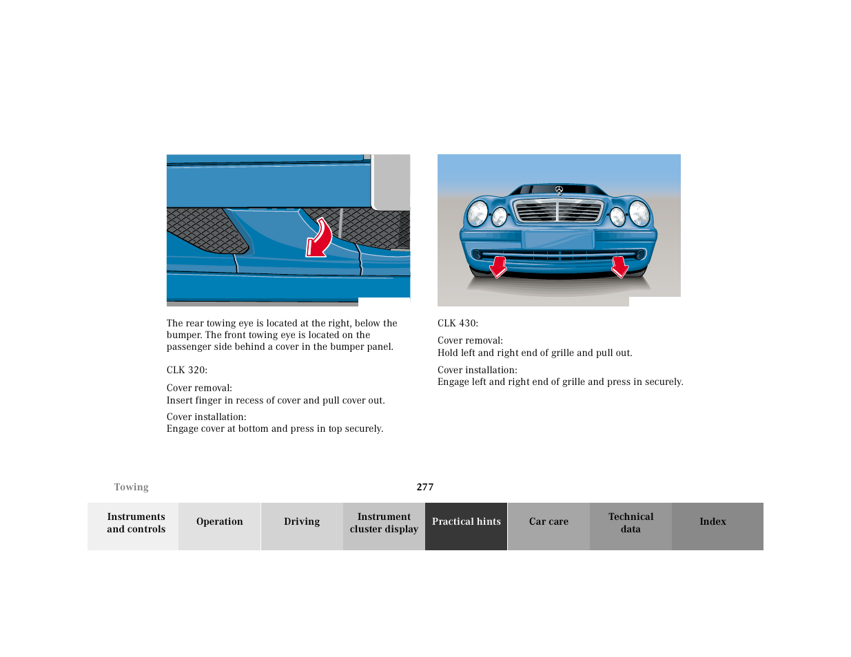 Mercedes-Benz 2001 CLK-Class Cabriolet User Manual | Page 280 / 341