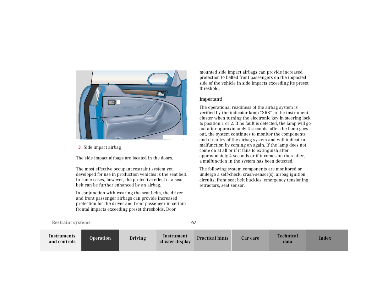 Mercedes-Benz 2001 CLK-Class Cabriolet User Manual | Page 70 / 341