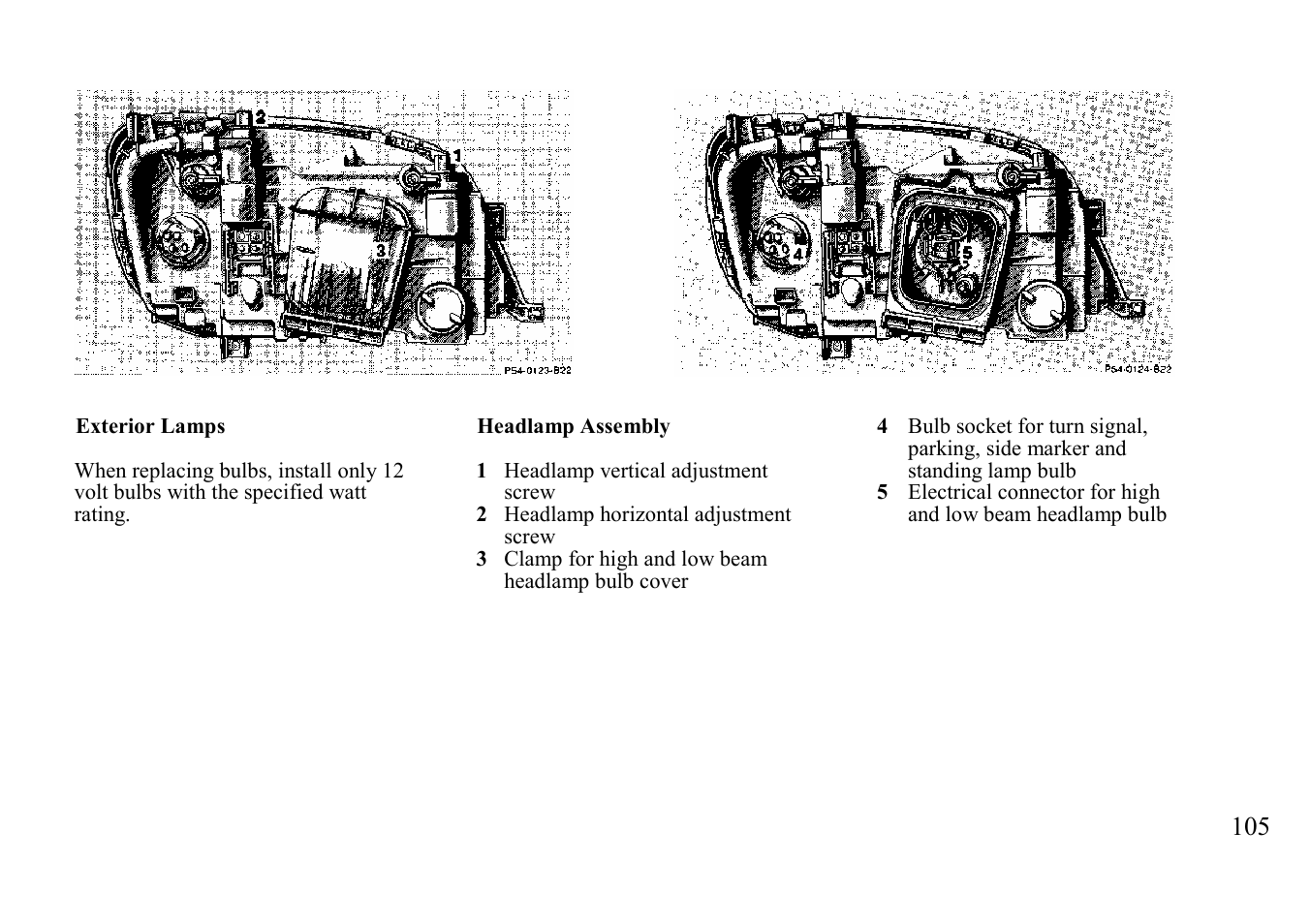 Exterior lamps | Mercedes-Benz BENZ-VEHICLES S 500 User Manual | Page 105 / 144