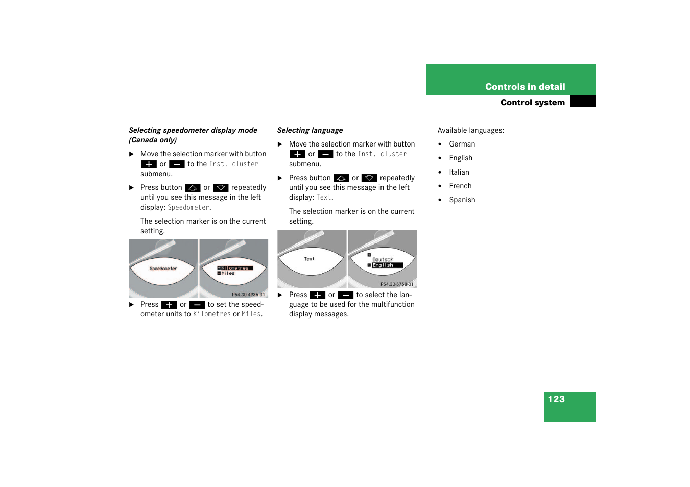 Mercedes-Benz 2003 SL 55 AMG User Manual | Page 123 / 376